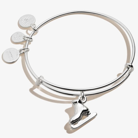 ALEX AND ANI STERLING SILVER ICE SKATE CHARM BRACELET - Picture 1 of 5